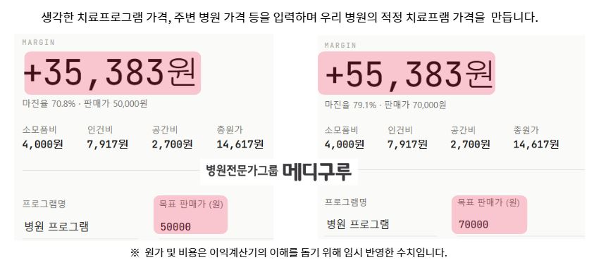 치료비 이익 계산기 기능.JPG